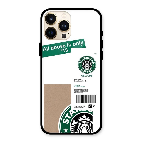 Starbucks Coffee Mocha Glass Back Case for iPhone 13 Pro Max