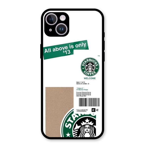 Starbucks Coffee Mocha Glass Back Case for iPhone 14 Plus