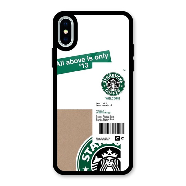 Starbucks Coffee Mocha Glass Back Case for iPhone X