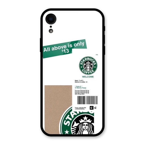 Starbucks Coffee Mocha Glass Back Case for iPhone XR