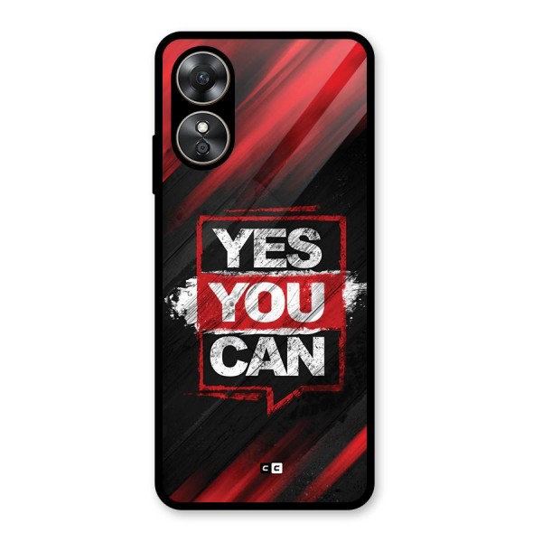 Stay Motivated Glass Back Case for Oppo A17