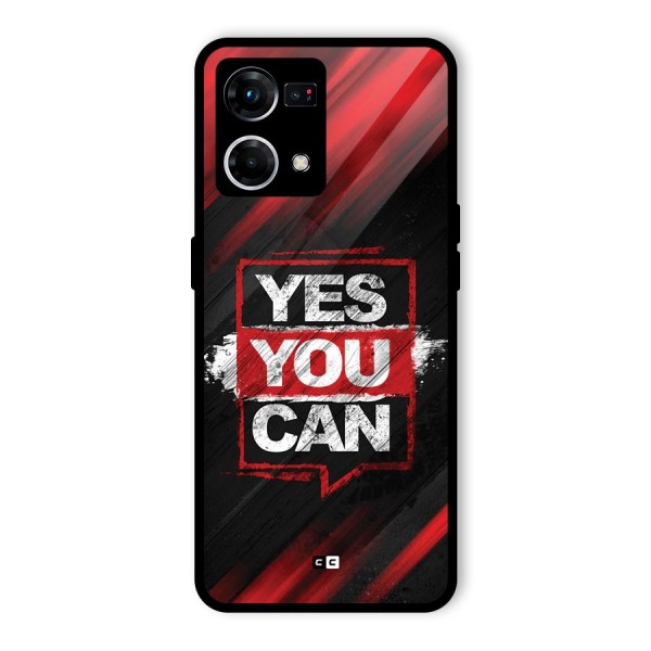 Stay Motivated Glass Back Case for Oppo F21 Pro 4G