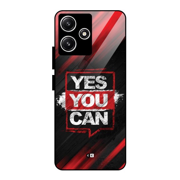 Stay Motivated Glass Back Case for Poco M6 Pro