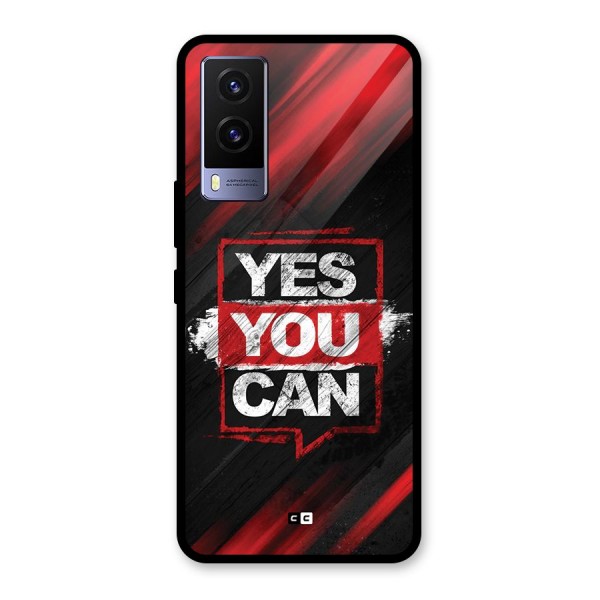 Stay Motivated Glass Back Case for Vivo V21e 5G