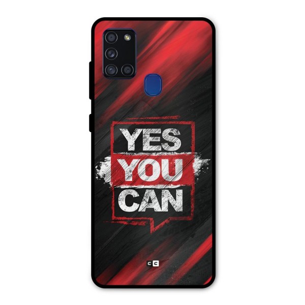 Stay Motivated Metal Back Case for Galaxy A21s