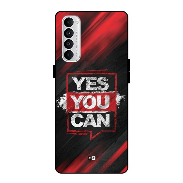 Stay Motivated Metal Back Case for Oppo Reno4 Pro