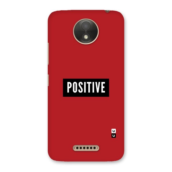 Stay Positive Back Case for Moto C Plus