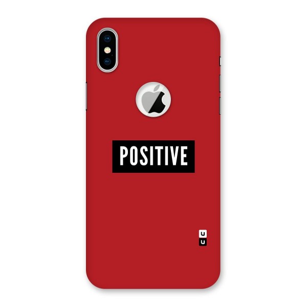 Stay Positive Back Case for iPhone XS Logo Cut