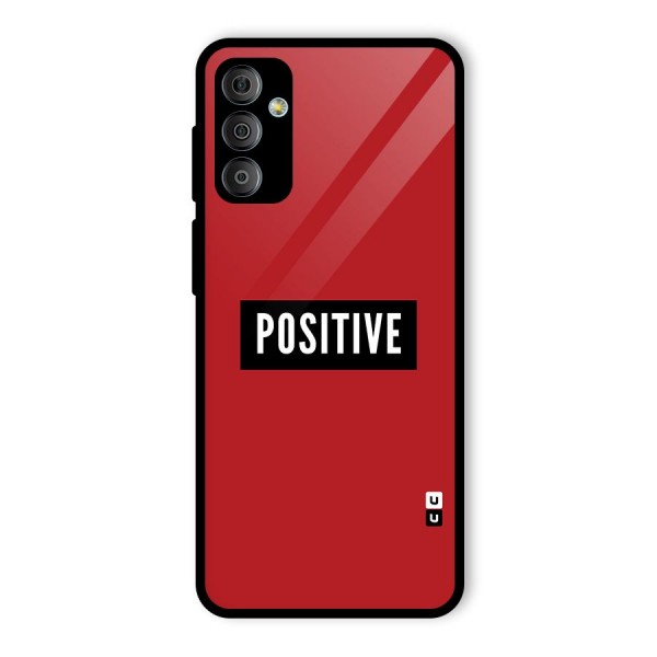 Stay Positive Glass Back Case for Galaxy F23