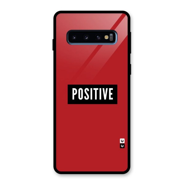 Stay Positive Glass Back Case for Galaxy S10