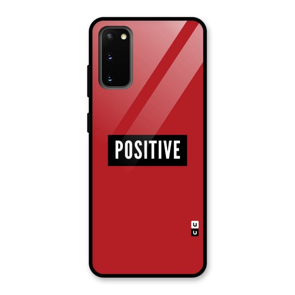 Stay Positive Glass Back Case for Galaxy S20