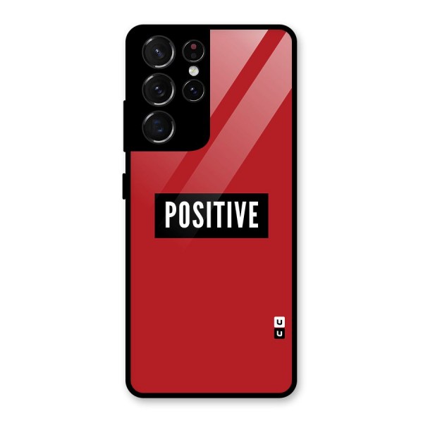 Stay Positive Glass Back Case for Galaxy S21 Ultra 5G