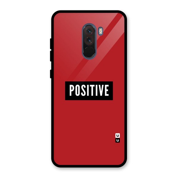 Stay Positive Glass Back Case for Poco F1