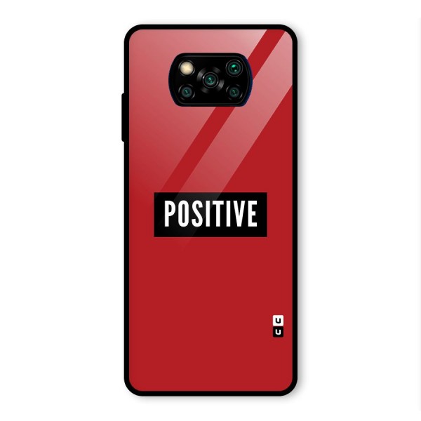 Stay Positive Glass Back Case for Poco X3 Pro