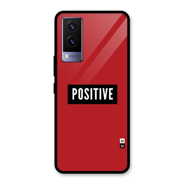 Stay Positive Glass Back Case for Vivo V21e 5G