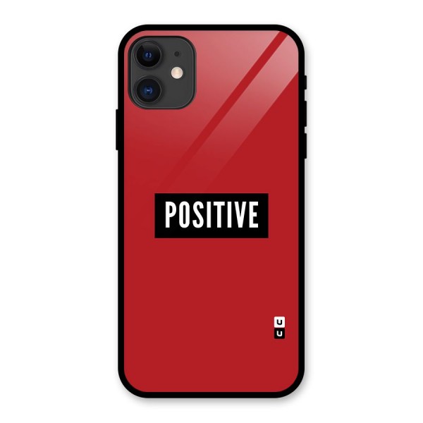 Stay Positive Glass Back Case for iPhone 11