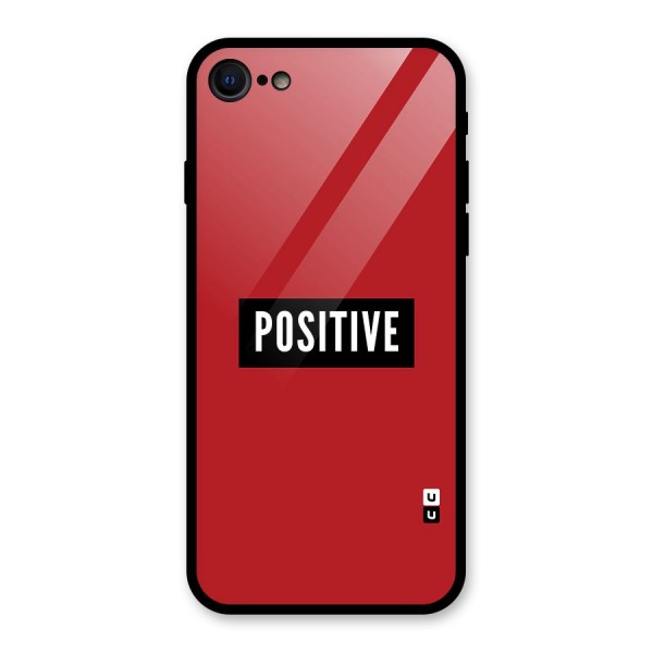 Stay Positive Glass Back Case for iPhone 8