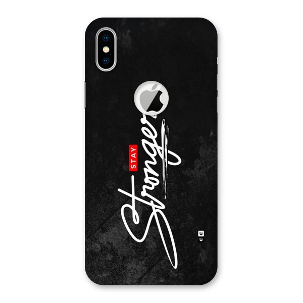 Stay Stronger Back Case for iPhone XS Logo Cut