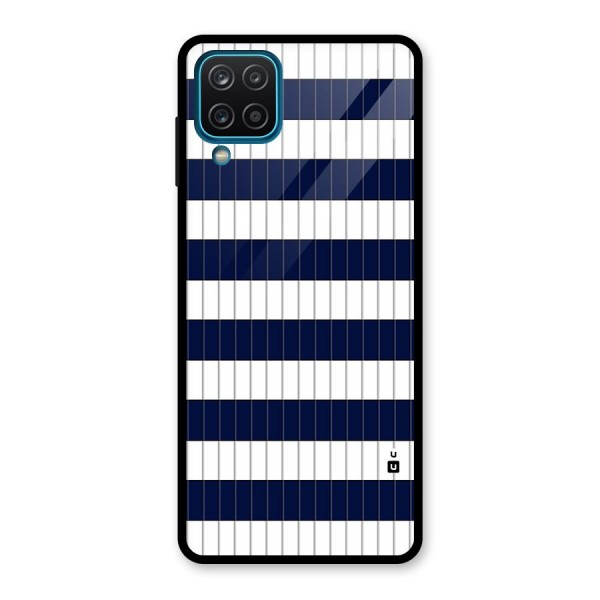 Step Stripes Glass Back Case for Galaxy A12