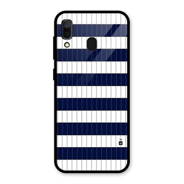 Step Stripes Glass Back Case for Galaxy A30