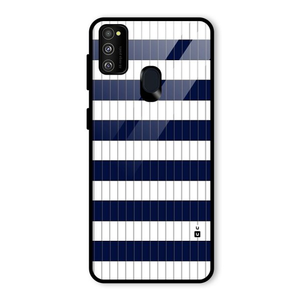 Step Stripes Glass Back Case for Galaxy M21