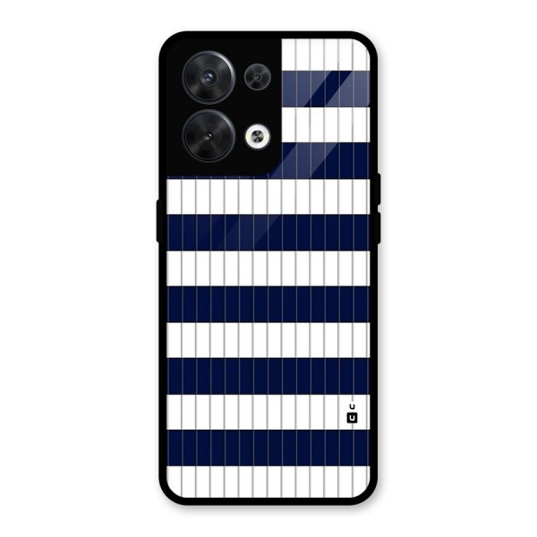 Step Stripes Glass Back Case for Oppo Reno8 5G