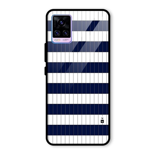 Step Stripes Glass Back Case for Vivo V20 Pro