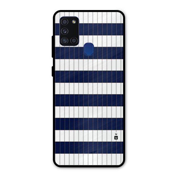 Step Stripes Metal Back Case for Galaxy A21s