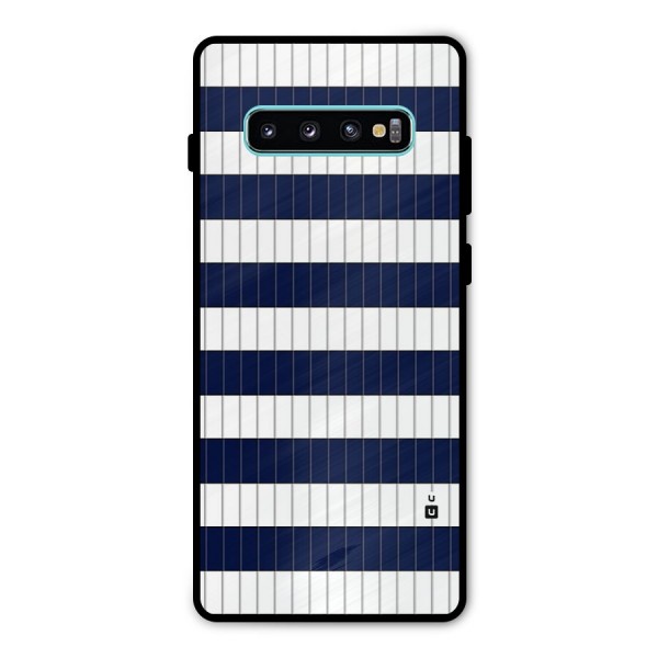 Step Stripes Metal Back Case for Galaxy S10 Plus