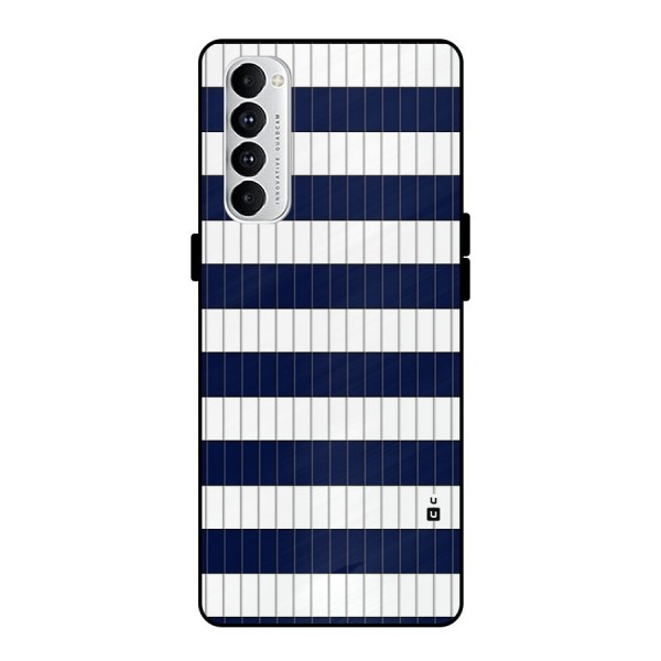 Step Stripes Metal Back Case for Oppo Reno4 Pro