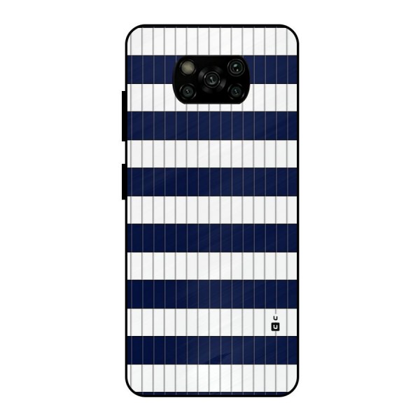 Step Stripes Metal Back Case for Poco X3