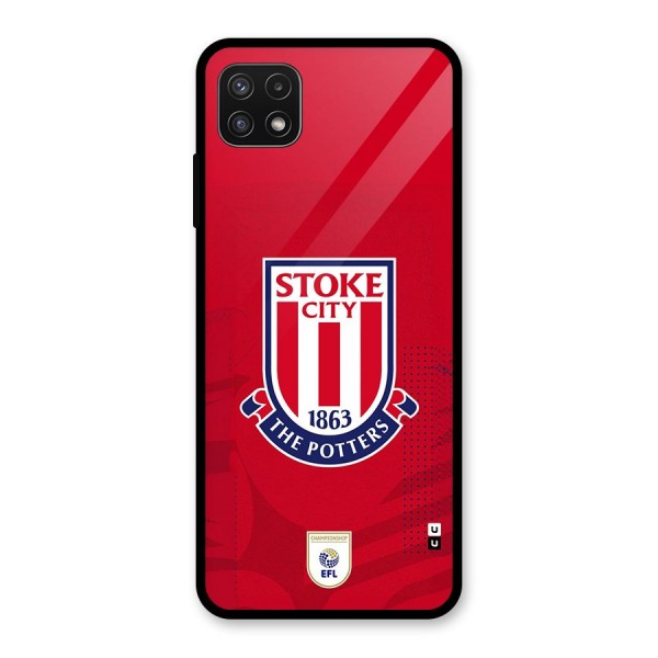 Stoke City Glass Back Case for Galaxy A22 5G