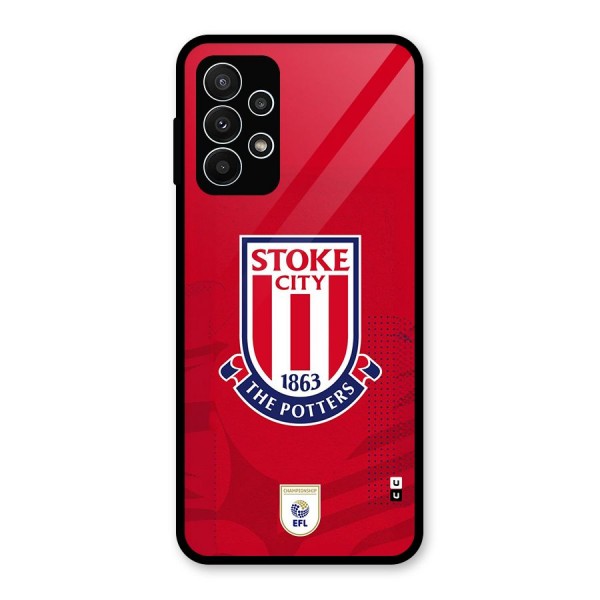 Stoke City Glass Back Case for Galaxy A23