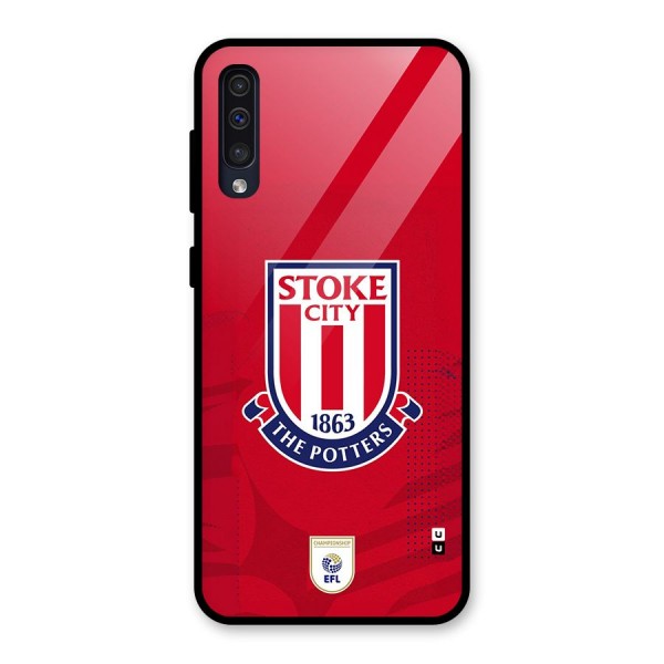 Stoke City Glass Back Case for Galaxy A50s