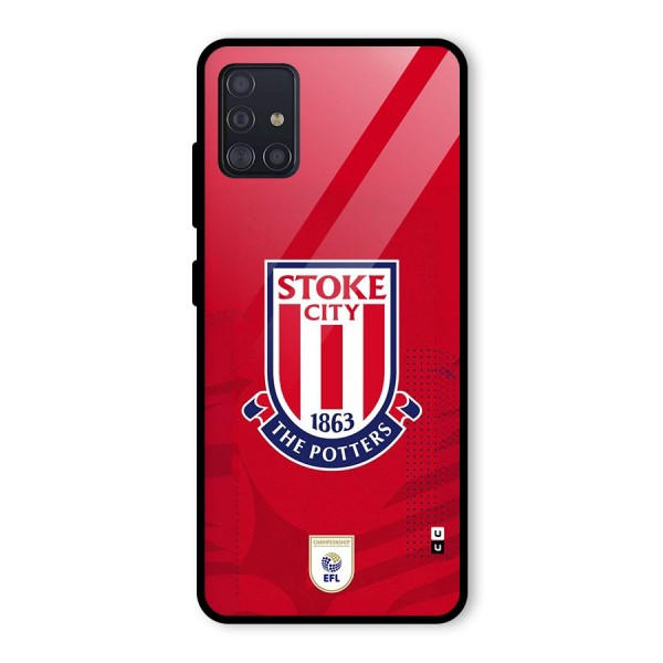 Stoke City Glass Back Case for Galaxy A51