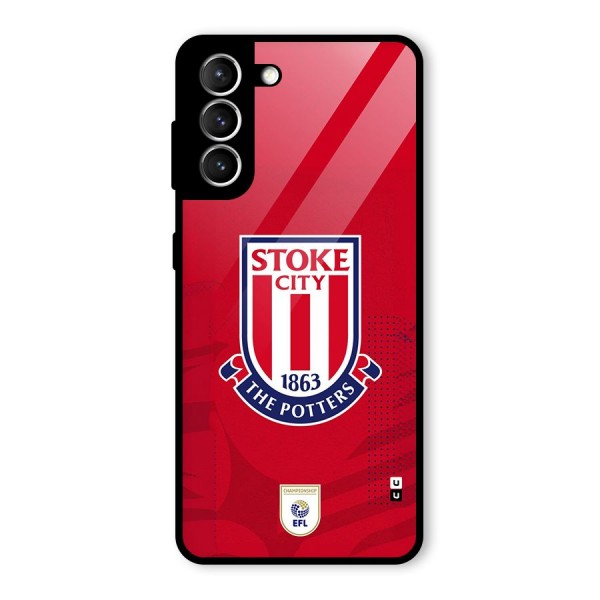 Stoke City Glass Back Case for Galaxy S21 5G