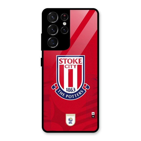 Stoke City Glass Back Case for Galaxy S21 Ultra 5G