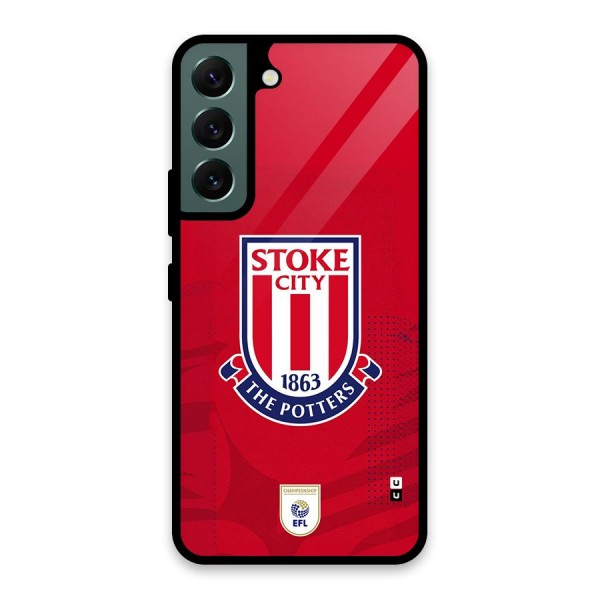 Stoke City Glass Back Case for Galaxy S22 5G