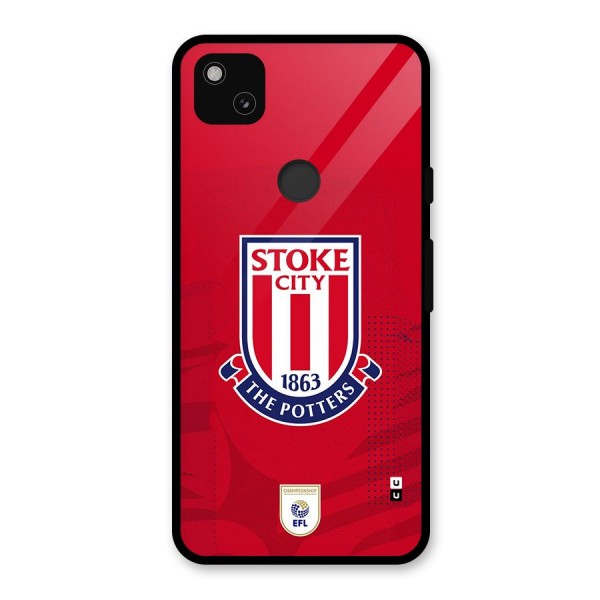 Stoke City Glass Back Case for Google Pixel 4a