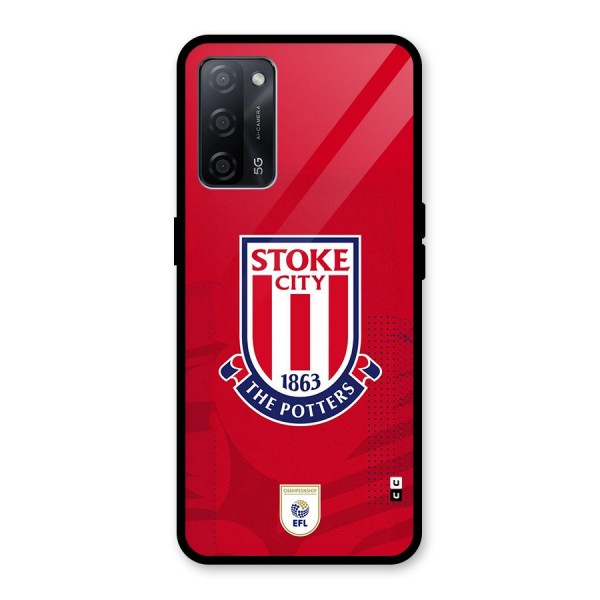 Stoke City Glass Back Case for Oppo A53s 5G