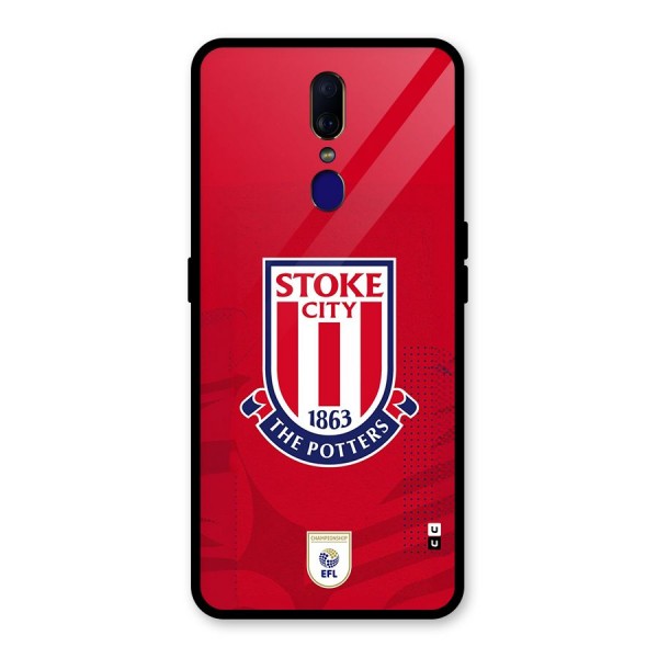 Stoke City Glass Back Case for Oppo F11