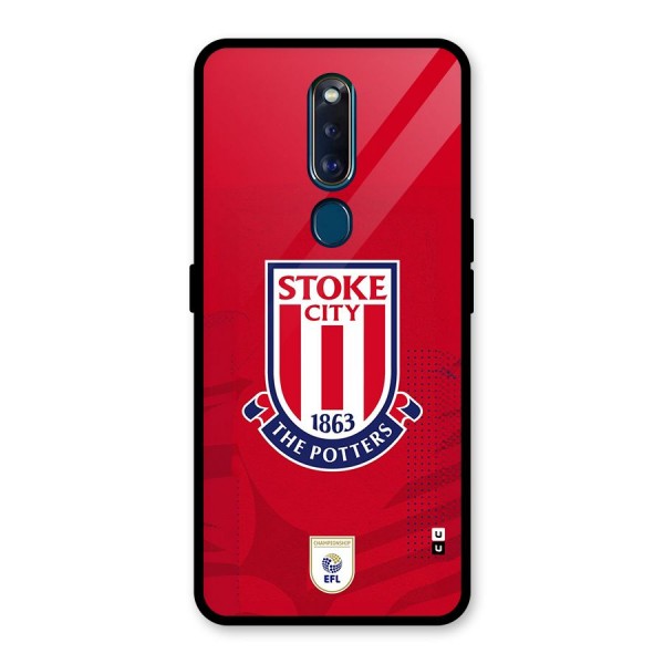 Stoke City Glass Back Case for Oppo F11 Pro