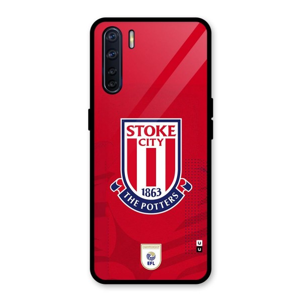 Stoke City Glass Back Case for Oppo F15