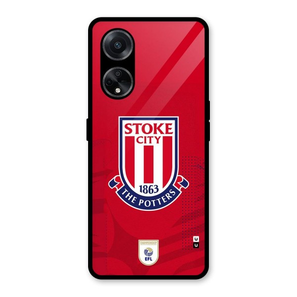 Stoke City Glass Back Case for Oppo F23