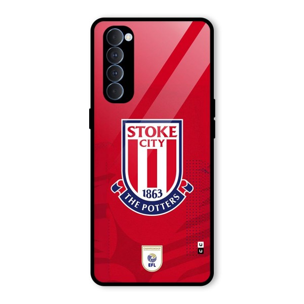 Stoke City Glass Back Case for Oppo Reno4 Pro