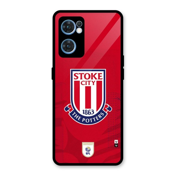 Stoke City Glass Back Case for Oppo Reno7 5G