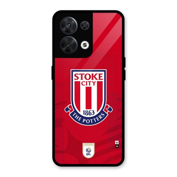 Stoke City Glass Back Case for Oppo Reno8 5G