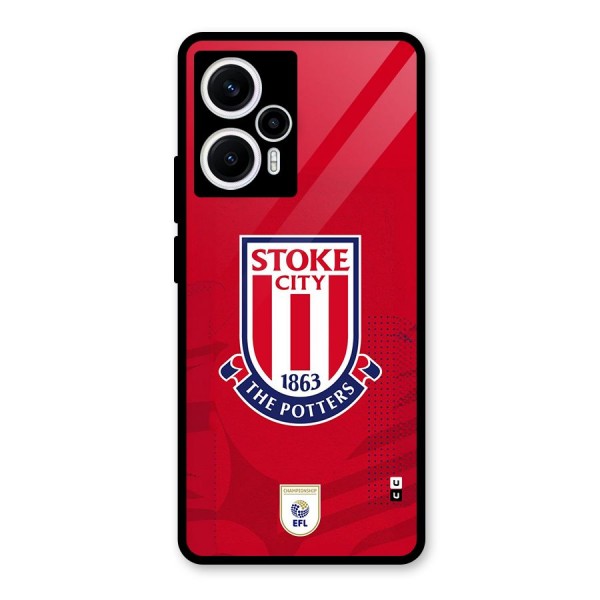 Stoke City Glass Back Case for Poco F5