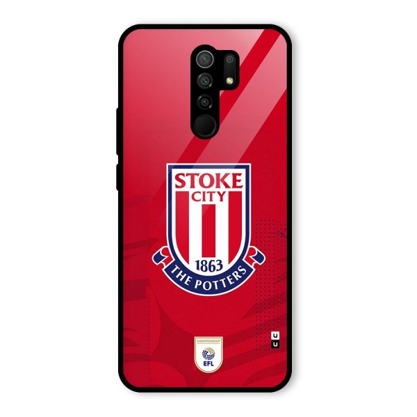 Stoke City Glass Back Case for Redmi 9 Prime