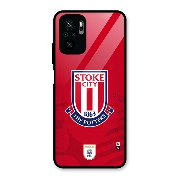 Stoke City Glass Back Case for Redmi Note 10